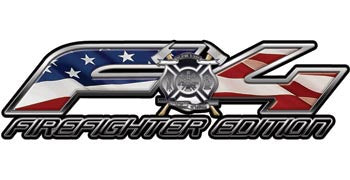 Ford FX4 Firefighter Edition 4x4 Off Road Decals American Flag