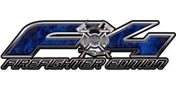 Ford FX4 Firefighter Edition 4x4 Off Road Decals Inferno Blue Flames