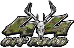 Deer Skull Wicked Series 4x4 Off Road Real Camo Decals