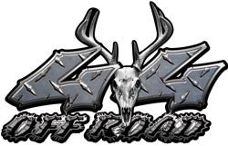Deer Skull Wicked Series 4x4 Off Road Diamond Plate Decals