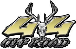 Deer Skull Wicked Series 4x4 Off Road Gold Decals