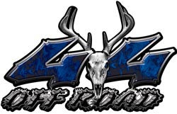 Deer Skull Wicked Series 4x4 Off Road Inferno Blue Decals