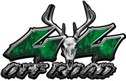 Deer Skull Wicked Series 4x4 Off Road Inferno Green Decals