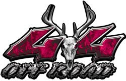 Deer Skull Wicked Series 4x4 Off Road Inferno Pink Decals