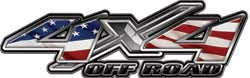 4x4 Offroad Decals with American Flag