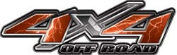 4x4 Offroad Decals Lightning Orange