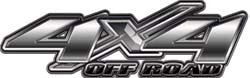 4x4 Offroad Decals in Silver