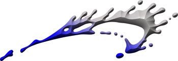 Blue and Gray Splash Accent Vinyl Graphic