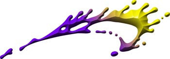 Blue, Purple and Yellow Splash Accent Vinyl Graphic