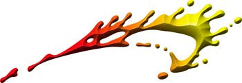 Red Yellow Splash Accent Vinyl Graphic