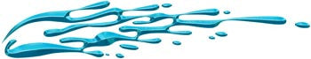 Aqua Splash Accent Vinyl Graphic