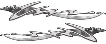 Gray Liquid Metal Graphic Kit
