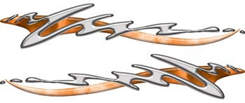 Orange Liquid Metal Graphic Kit