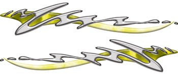 Yellow Liquid Metal Graphic Kit