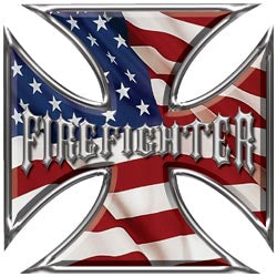 Iron Cross  - Firefighter - Flag