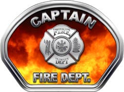 Captain Helmet Face Decal (REFLECTIVE) Real Fire