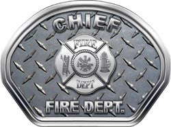 Chief Helmet Face Decal (REFLECTIVE) Diamond Plate