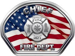 Chief Helmet Face Decal (REFLECTIVE) American Flag