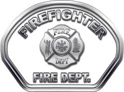 Firefighter Helmet Face Decal (REFLECTIVE)