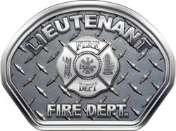 Lieutenant Helmet Face Decal (REFLECTIVE) Diamond Plate