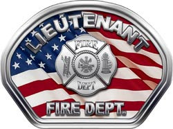 Lieutenant Helmet Face Decal (REFLECTIVE) American Flag