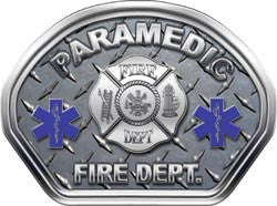 Paramedic Helmet Face Decal (REFLECTIVE) Diamond Plate