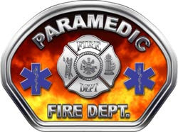 Paramedic Helmet Face Decal (REFLECTIVE) Real Fire