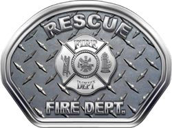 Rescue Helmet Face Decal (REFLECTIVE) Diamond Plate