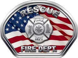 Rescue Helmet Face Decal (REFLECTIVE) American Flag