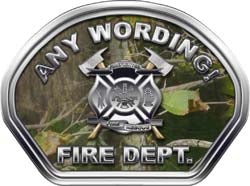 Custom Helmet Face Decal in Camo with Maltese Cross