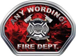Custom Helmet Face Decal in Inferno Red with Maltese Cross