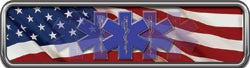 Reflective American Flag EMS Helmet Marker 1"H x 4"W