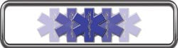 Reflective Star of Life EMS Helmet Marker 1"H x 4"W