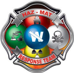 Hazmat Maltese Cross Fire Rescue Decal