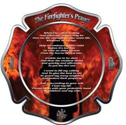 Firemans Prayer Maltese Cross Decal
