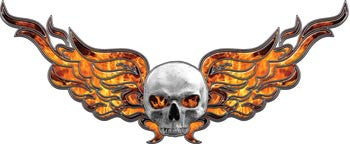 Flying Skull Decal Inferno