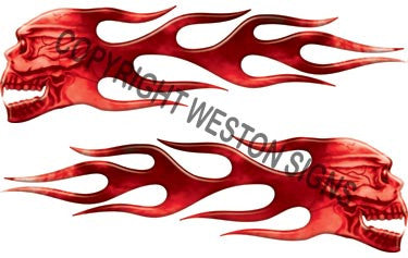 Red Skull Flames