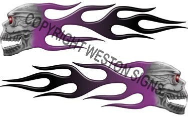 Purple Skull Flames