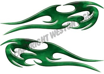 Tribal Flames Toxic Green