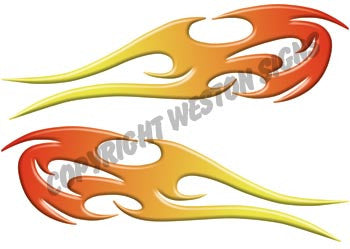 Tribal Flames Red to Yellow