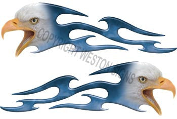 Tribal Blue Eagle Flames