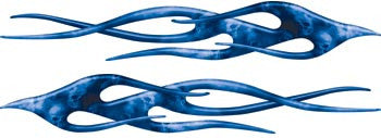 Twisted Ghost Skull Flames Blue