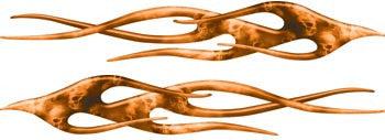 Twisted Ghost Skull Flames Orange