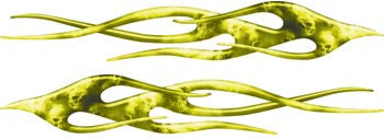 Twisted Ghost Skull Flames Yellow