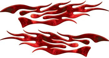 Extreme Flames Ghost Skulls Red