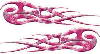Pink Twisted Ghost Skull Flames