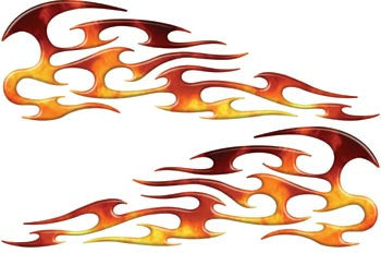 Real Fire Tribal Motorcycle Gas Tank Custom Digitally Airbrushed Flames