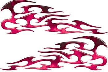 Pink Real Fire Tribal Motorcycle Gas Tank Custom Digitally Airbrushed Flames