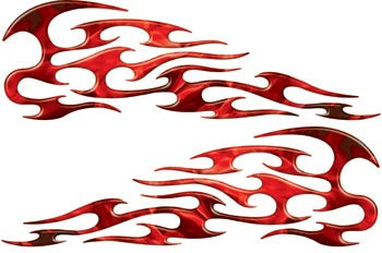 Red Inferno Tribal Motorcycle Gas Tank Custom Digitally Airbrushed Flames