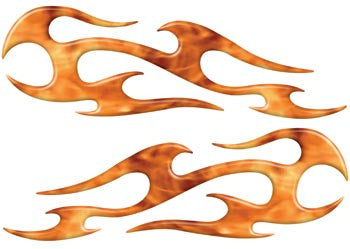 Inferno Tribal Motorcycle Side Cover, Tank or Helmet Custom Digitally Airbrushed Flames